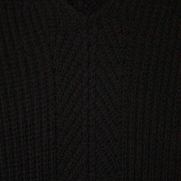 Vince Black Ribbed V-Neck 100% Cotton Long Sleeve Size Small Sweater - Picture 10 of 10